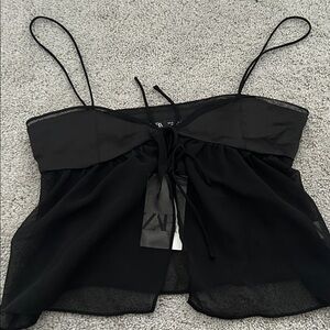 Zara Elegant Black Camisole Top